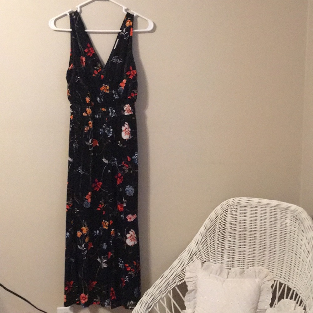 Crushed Velvet Floral Jumpsuit